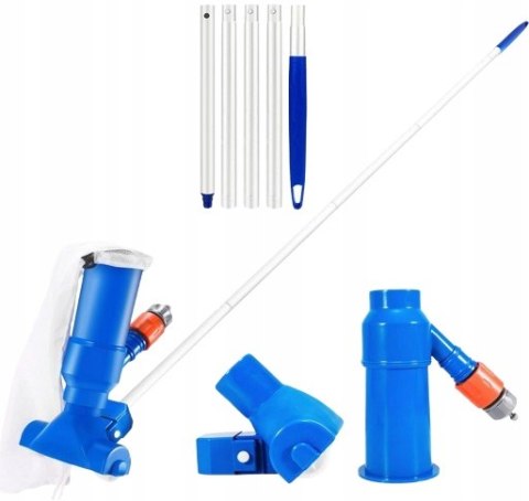 ODKURZACZ DO CZYSZCZENIA DNA BASENU BASENOWY ZESTAW+ KIJ TELESKOPOWY SIATKA