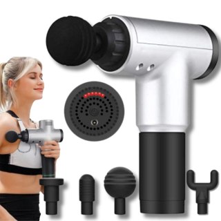 PISTOLET DO MASAŻU MASAŻER CIAŁA PLECÓW STÓP MASSAGE GUN WIBRACYJNY MOCNY