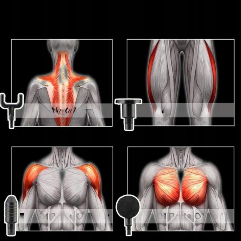 PISTOLET DO MASAŻU MASAŻER CIAŁA PLECÓW STÓP MASSAGE GUN WIBRACYJNY MOCNY