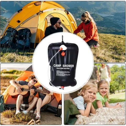 PRYSZNIC SOLARNY TURYSTYCZNY KEMPINGOWY POLOWY PRZENOŚNY OGRODOWY 20L