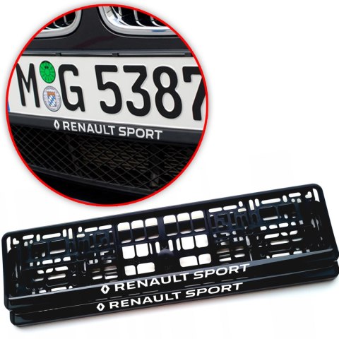 RAMKA NA TABLICĘ REJESTRACYJNĄ RAMKI TABLICY REJESTRACYJNEJ RENAULT Sport 2