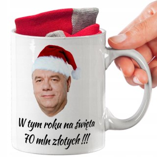 ŚWIĄTECZNY KUBEK I SKARPETKI ZESTAW NA PREZENT WZÓR IMP-POLITYCY 13