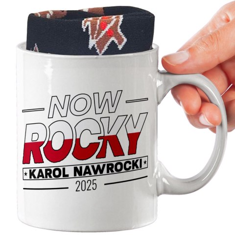 ŚWIĄTECZNY KUBEK I SKARPETKI ZESTAW NA PREZENT WZÓR NOW ROCKY NAWROCKI 02