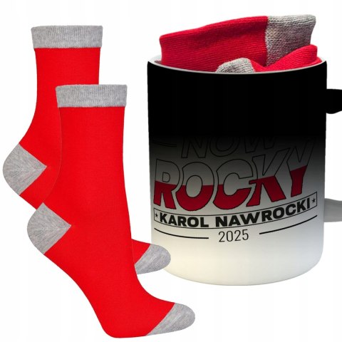 ŚWIĄTECZNY KUBEK I SKARPETKI ZESTAW NA PREZENT WZÓR NOW ROCKY NAWROCKI 02