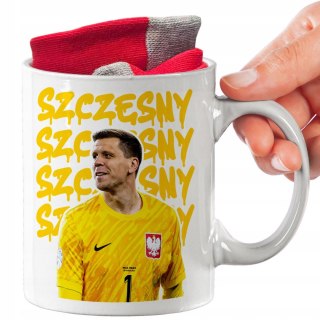 ŚWIĄTECZNY KUBEK I SKARPETKI ZESTAW NA PREZENT WZÓR szczęsny
