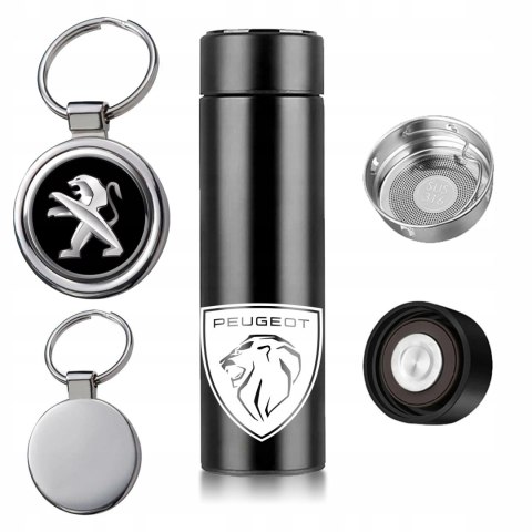 ZESTAW KUBEK TERMOS + BRELOK DLA FANA PEUGEOT WYJĄTKOWY PREZENT