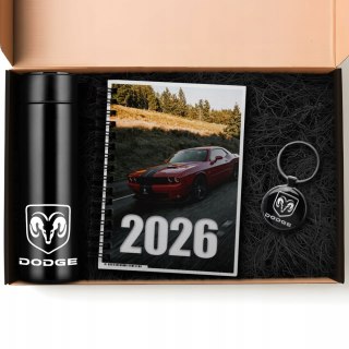 ZESTAW PREZENT DLA FANA MOTORYZACJI KUBEK LED KALENDARZ BRELOK DODGE