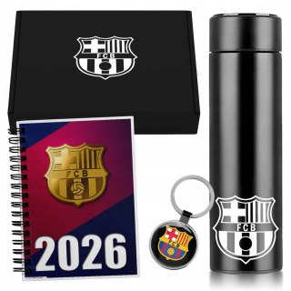 ZESTAW PREZENT DLA FANA MOTORYZACJI KUBEK LED KALENDARZ BRELOK FC BARCELONA