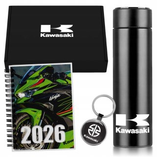 ZESTAW PREZENT DLA FANA MOTORYZACJI KUBEK LED KALENDARZ BRELOK KAWASAKI