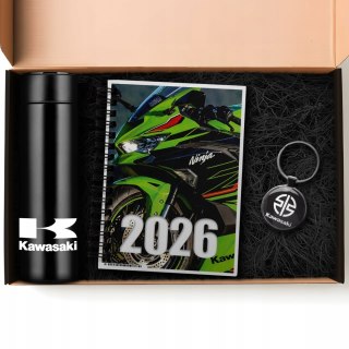 ZESTAW PREZENT DLA FANA MOTORYZACJI KUBEK LED KALENDARZ BRELOK KAWASAKI