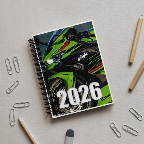 ZESTAW PREZENT DLA FANA MOTORYZACJI KUBEK LED KALENDARZ BRELOK KAWASAKI