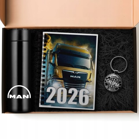 ZESTAW PREZENT DLA FANA MOTORYZACJI KUBEK LED KALENDARZ BRELOK MAN