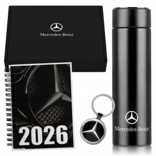 ZESTAW PREZENT DLA FANA MOTORYZACJI KUBEK LED KALENDARZ BRELOK MERCEDES