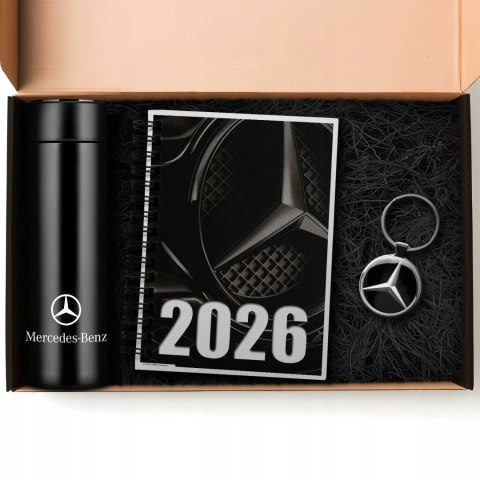 ZESTAW PREZENT DLA FANA MOTORYZACJI KUBEK LED KALENDARZ BRELOK MERCEDES