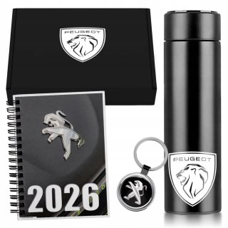 ZESTAW PREZENT DLA FANA MOTORYZACJI KUBEK LED KALENDARZ BRELOK PEUGEOT