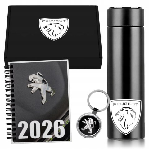 ZESTAW PREZENT DLA FANA MOTORYZACJI KUBEK LED KALENDARZ BRELOK PEUGEOT
