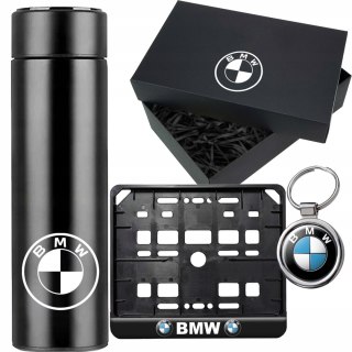 ZESTAW PREZENT DLA MOTOCYKLISTY KUBEK LED RAMKA REJESTRACJI BRELOK BMW