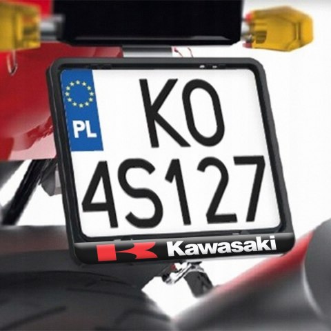 ZESTAW PREZENT DLA MOTOCYKLISTY RAMKA REJESTRACJI BRELOK KAWASAKI