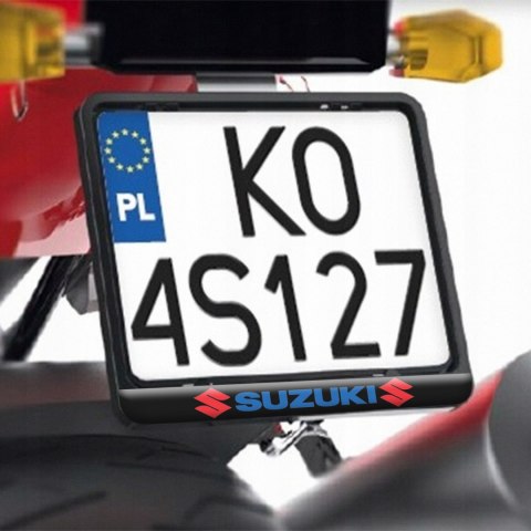 ZESTAW PREZENT DLA MOTOCYKLISTY RAMKA REJESTRACJI BRELOK TERMOS SUZUKI