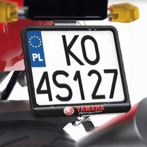 ZESTAW PREZENT DLA MOTOCYKLISTY RAMKA REJESTRACJI BRELOK TERMOS YAMAHA