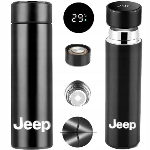 KUBEK TERMICZNY JEEP TERMOS NA KAWĘ HERBATĘ Z WYŚWIETLACZEM LED BUTELKA