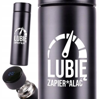 KUBEK TERMICZNY TERMOS LED Z NADRUKIEM PREZENT dla fana motoryzacji 01
