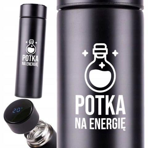 KUBEK TERMICZNY TERMOS LED Z NADRUKIEM PREZENT dla gracza 01