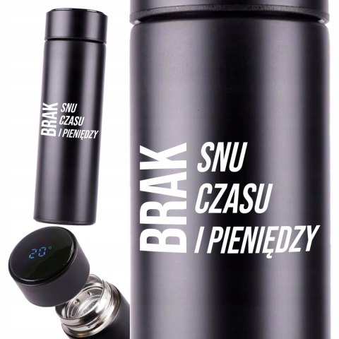 KUBEK TERMICZNY TERMOS LED Z NADRUKIEM PREZENT dla studenta 01