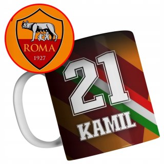 Magiczny kubek dla kibica IDEALNY PREZENT DLA FANA klub piłkarski AS RÓMA