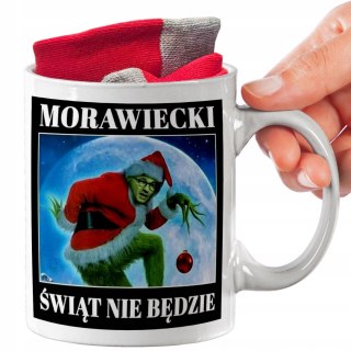 ŚWIĄTECZNY KUBEK I SKARPETKI ZESTAW NA PREZENT WZÓR DmP-morawiecki 08