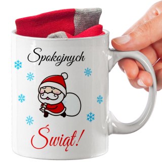 ŚWIĄTECZNY KUBEK I SKARPETKI ZESTAW NA PREZENT WZÓR DmP-swiateczne 03