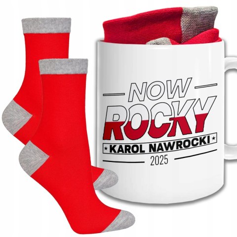 ŚWIĄTECZNY KUBEK I SKARPETKI ZESTAW NA PREZENT WZÓR NOW ROCKY NAWROCKI 02
