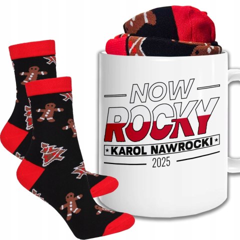 ŚWIĄTECZNY KUBEK I SKARPETKI ZESTAW NA PREZENT WZÓR NOW ROCKY NAWROCKI 02