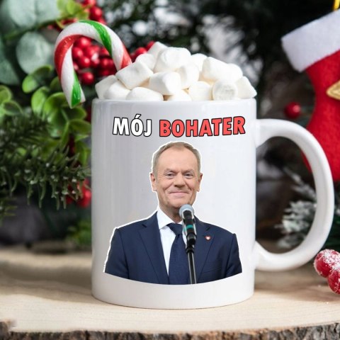 ŚWIĄTECZNY KUBEK I SKARPETKI ZESTAW NA PREZENT WZÓR PDM DONALD TUSK 04
