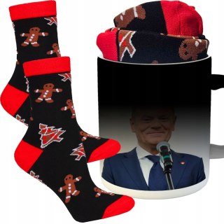 ŚWIĄTECZNY KUBEK I SKARPETKI ZESTAW NA PREZENT WZÓR PDM DONALD TUSK 04