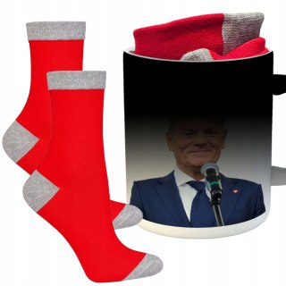 ŚWIĄTECZNY KUBEK I SKARPETKI ZESTAW NA PREZENT WZÓR PDM DONALD TUSK 04