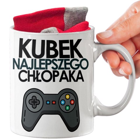 ŚWIĄTECZNY KUBEK I SKARPETKI ZESTAW NA PREZENT WZÓR PDM DZIEŃ CHŁOPAKA 01