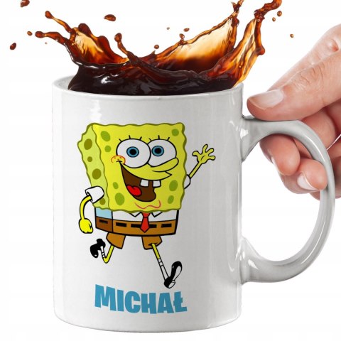 ZESTAW SZKOLNY KUBEK I PLECAK WOREK SPOONGEBOBS P12 IMIĘ PIĘKNY!
