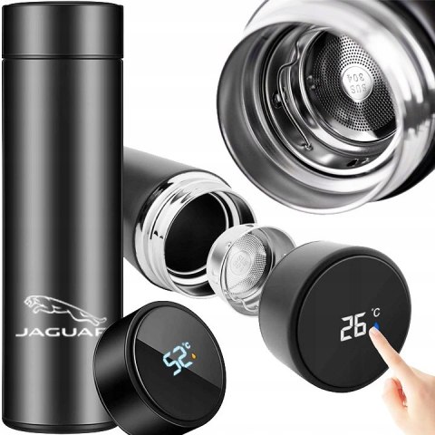 KUBEK TERMICZNY JAGUAR TERMOS NA KAWĘ HERBATĘ Z WYŚWIETLACZEM LED BUTELKA