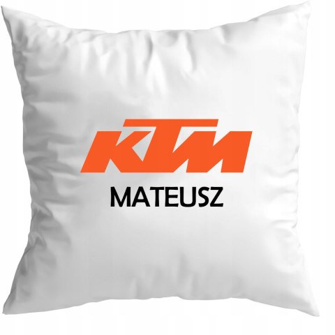 PERSONALIZOWANY ZESTAW DLA FANA MOTORYZACJI PODUSZKA I KUBEK KTM + IMIĘ