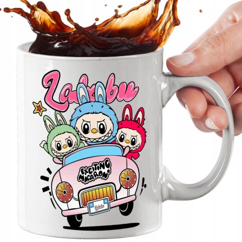 PODUSZKA I KUBEK ZESTAW LABUBU 02 LAFUFU ŚMIESZNY STWOREK