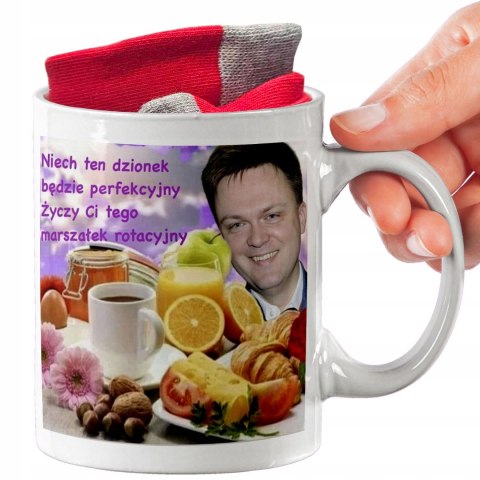 ŚWIĄTECZNY KUBEK I SKARPETKI ZESTAW NA PREZENT HOŁOWNIA SMACZNEJ KAWUSI 03