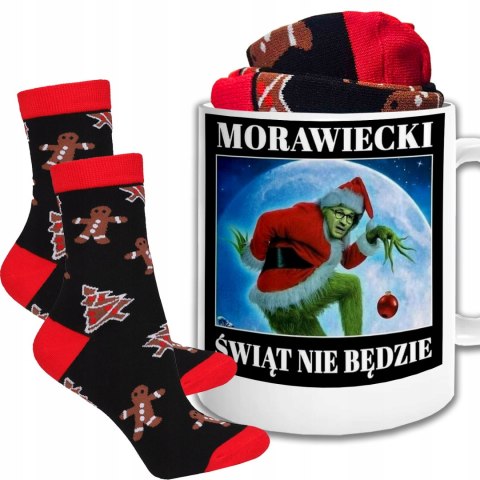 ŚWIĄTECZNY KUBEK I SKARPETKI ZESTAW NA PREZENT WZÓR DmP-morawiecki 08