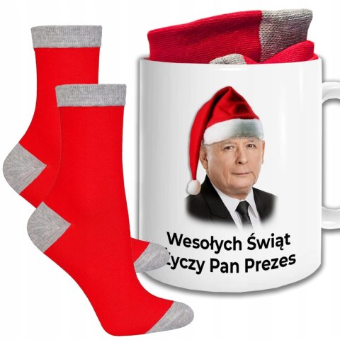 ŚWIĄTECZNY KUBEK I SKARPETKI ZESTAW NA PREZENT WZÓR IMP-KACZYŃSKI 02