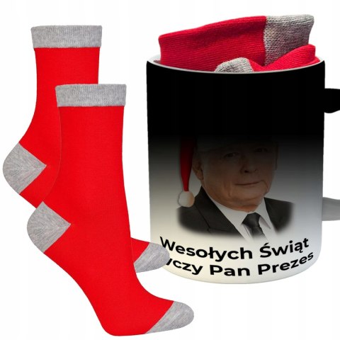 ŚWIĄTECZNY KUBEK I SKARPETKI ZESTAW NA PREZENT WZÓR IMP-KACZYŃSKI 02