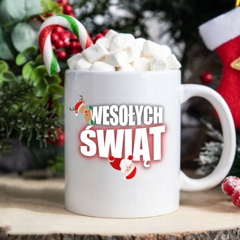 ŚWIĄTECZNY KUBEK I SKARPETKI ZESTAW NA PREZENT WZÓR PDM MIKOŁAJ 03