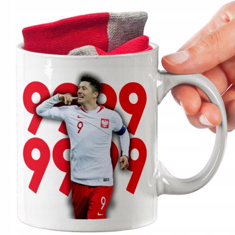 ŚWIĄTECZNY KUBEK I SKARPETKI ZESTAW NA PREZENT WZÓR PDM PIŁKARZE 10