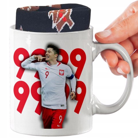 ŚWIĄTECZNY KUBEK I SKARPETKI ZESTAW NA PREZENT WZÓR PDM PIŁKARZE 10
