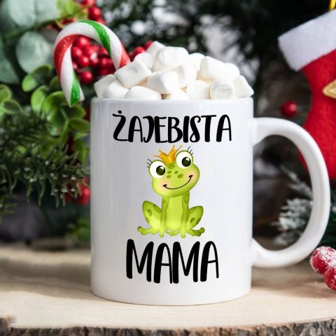 ŚWIĄTECZNY KUBEK I SKARPETKI ZESTAW NA PREZENT WZÓR ŻAJEBISTA MAMA