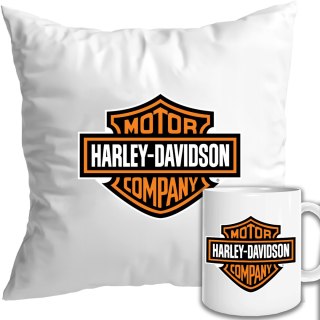 ŚWIETNY ZESTAW DLA FANA MOTORYZACJI PODUSZKA I KUBEK HARLEY DAVIDSON